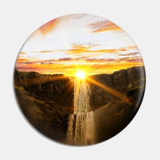 Beautiful Sunrise Waterfall Pin