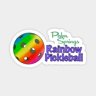 Palm Springs Rainbow Pickleball Magnet