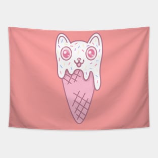 Ice Cream Kitty Cone Tapestry