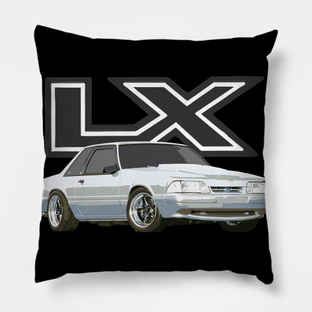 Fox body coupe 5.0 V8 GT Pillow by cowtown_cowboy