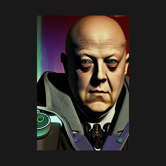 Cyberpunk Portrait of  Aleister Crowley The Great Beast of Thelema painted in a Surrealist and Impressionist style by hclara23