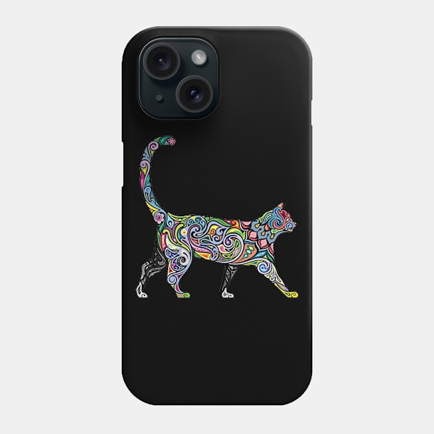 Trippy Cat Phone Case by kasmarkdsg