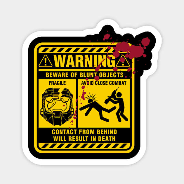 Mjolnir Warning Label Magnet by SixEyedMonster