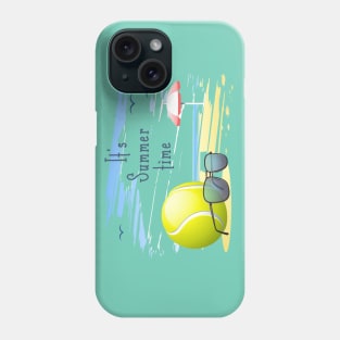 it' s  summer  time sports card .tennis Phone Case