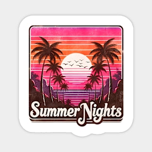 Summer nights - 80s Nostalgia Retro Magnet