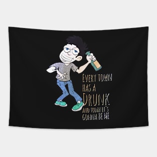 Wine Drinking Shirt Tapestry