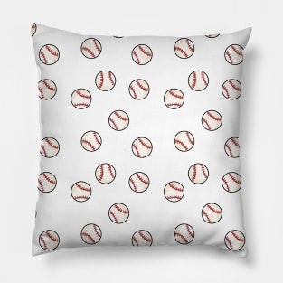 Baseball White Pattern Pillow