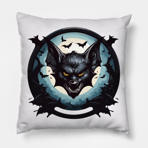 black bat night Pillow by the619hub