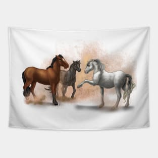 Phantom Stallion Illustration Tapestry