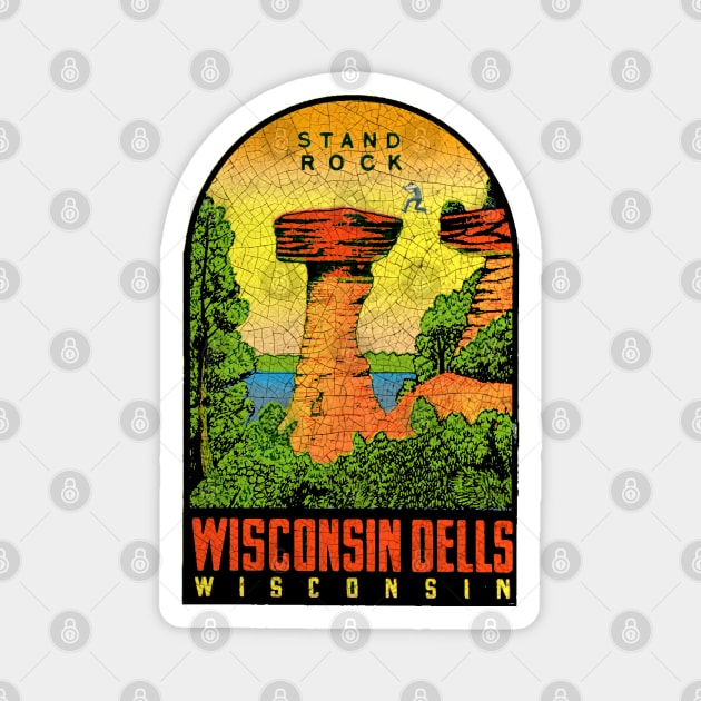 Stand Rock - Wisconsin Magnet by Midcenturydave