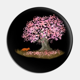 Sakura and Fox Pin