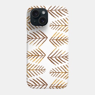 Watercolor pine trees - amber Phone Case