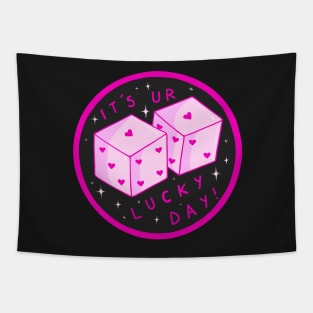 Sarcastic Pink Dice Tapestry