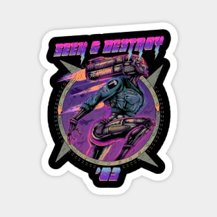 "SEEK & DESTROY " (PURPLE) Magnet