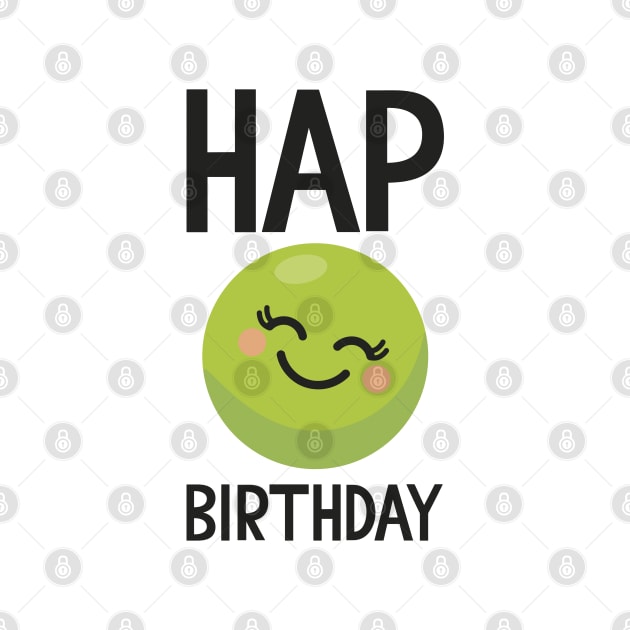 Hap-Pea (Happy) Birthday - Tall by VicEllisArt