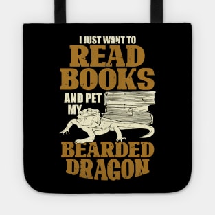 Bearded Dragon Reading Lover Gift Tote