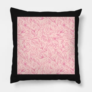 Pink Roses on Pink Pillow