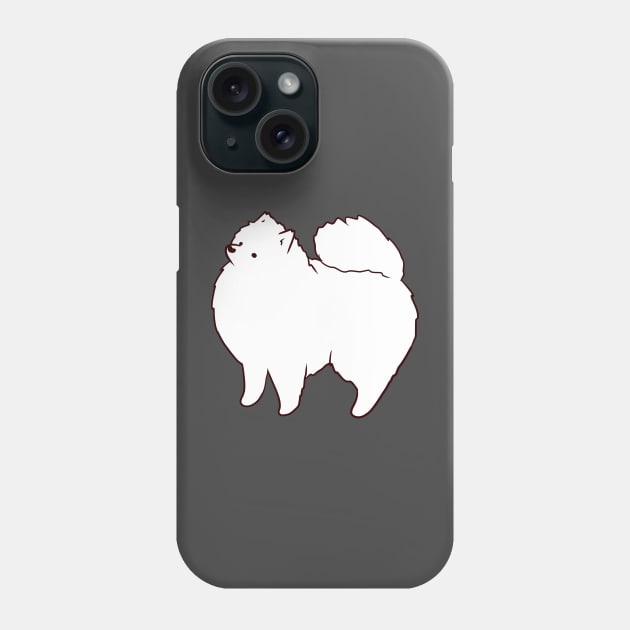 pomeranian illustration Phone Case by Mayarart