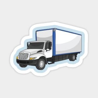 Box truck cartoon illustration Magnet