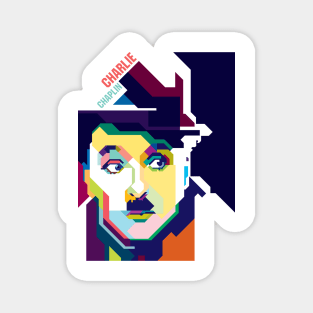 Charlie Chaplin in pop Art WPAP Magnet