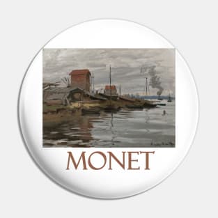 The Seine at Le Petit-Gennevilliers by Claude Monet Pin