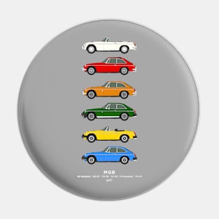 MGB classic car collection Pin