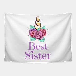 Best Sister Unicorn Family Siblings Tapestry