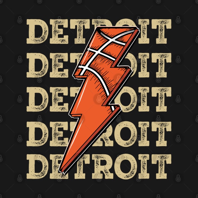 Funny Sports Detroit Proud Name Basketball Classic by Irwin Bradtke