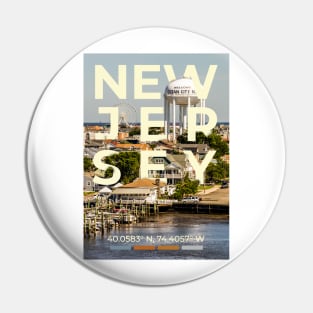 New Jersey Travel Poster Pin