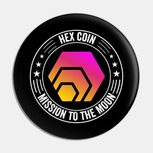 Vintage HEX Coin To The Moon Crypto Token Cryptocurrency Wallet Birthday Gift For Men Women Kids Pin