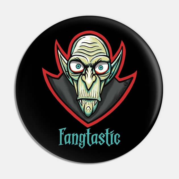 Nosferatu Vampire Pin by Art from the Blue Room