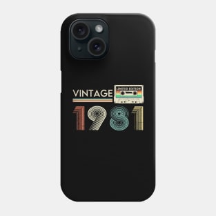 Vintage 1981 Limited Cassette Phone Case