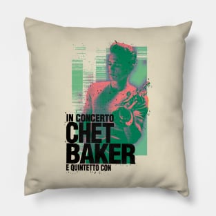 Chet Baker tour graphic Pillow