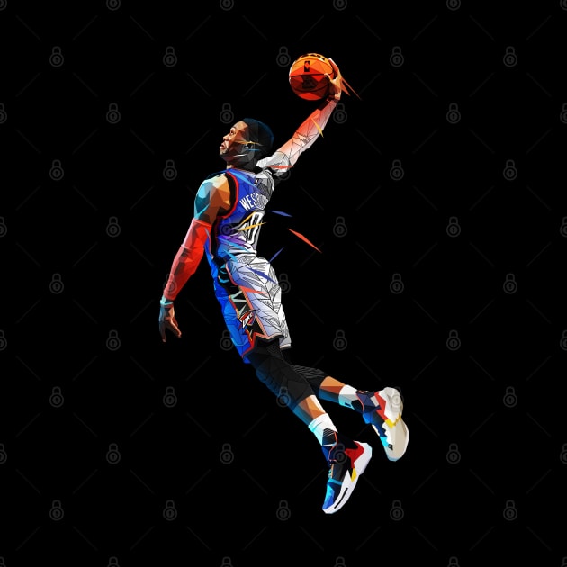 Russell Westbrook Low Poly by pxl_g