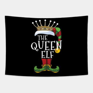 Queen Elf Family Matching Christmas Holiday Group Gift Pajama Tapestry