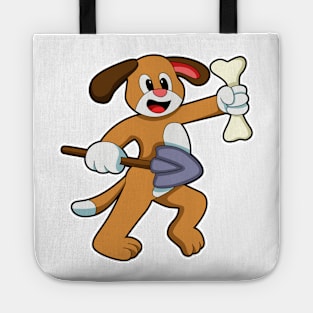 Dog with Bone & Shovel Tote