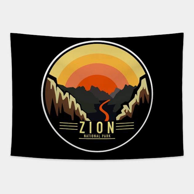 Zion National Park Tapestry by Retro Love