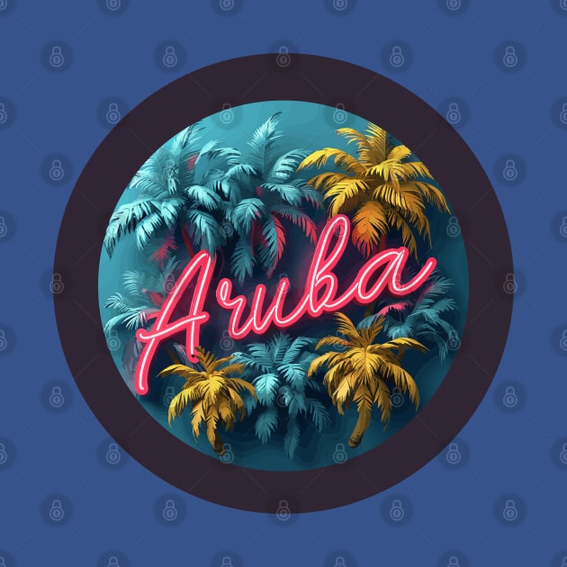 Aruba (with Black Border and Neon Lettering) by VelvetRoom