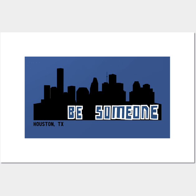 Vintage Houston Baseball Space City Skyline Retro Cityscape Poster