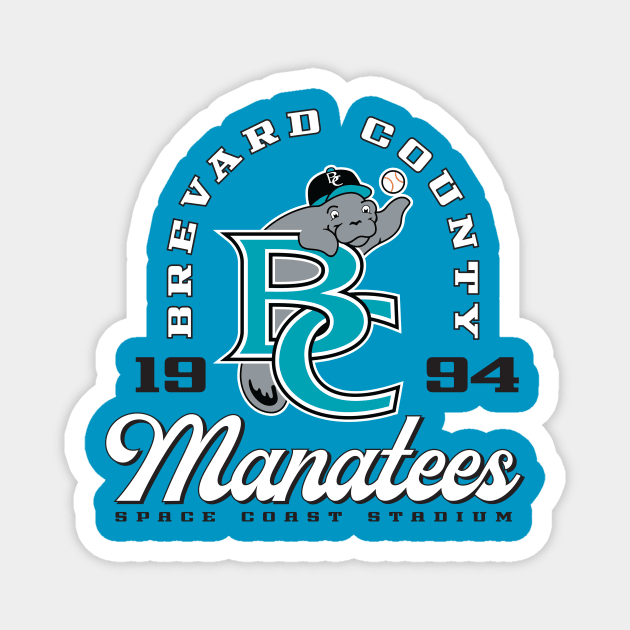 Brevard County Manatees Magnet by MindsparkCreative