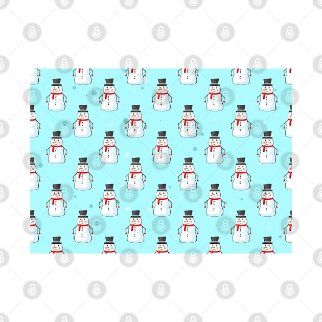 Snowman Seamless Pattern by DesignWood Atelier