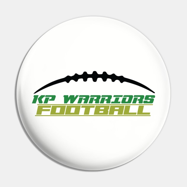 KP Warriors Football laces Pin by ArmChairQBGraphics