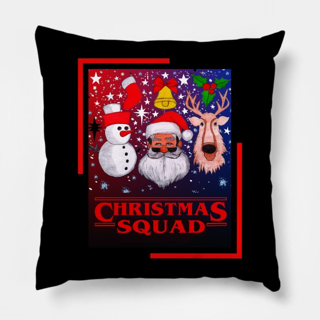 Christmas Squad Funny merry christmas 2022 Pillow by CartWord Design