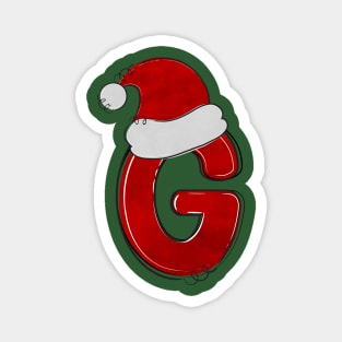Letter G - Christmas Letter Magnet
