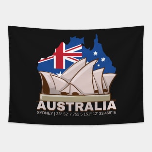 Australia Sydney GPS coordinates Opera House Tapestry