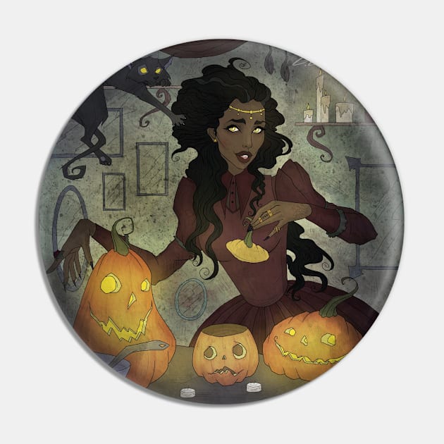 Preparing for Halloween Pin by George Grimmsbery