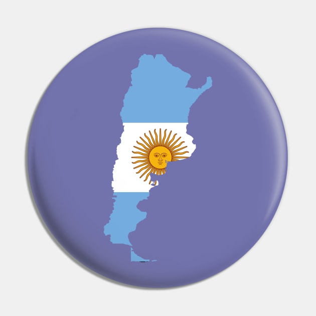 Argentina Map Flag Pin by Historia