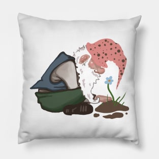 The Spring Garden Gnome Pillow