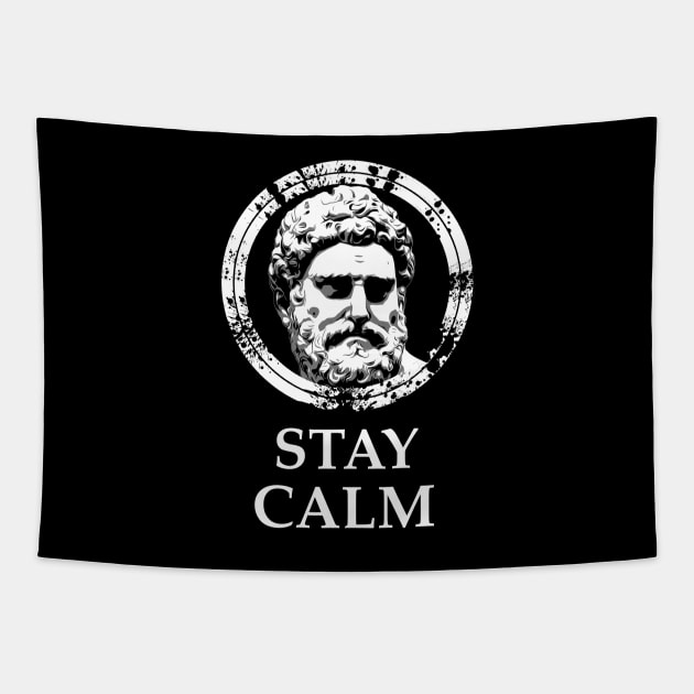 Stoicism: Stay Calm Tapestry by NoMans