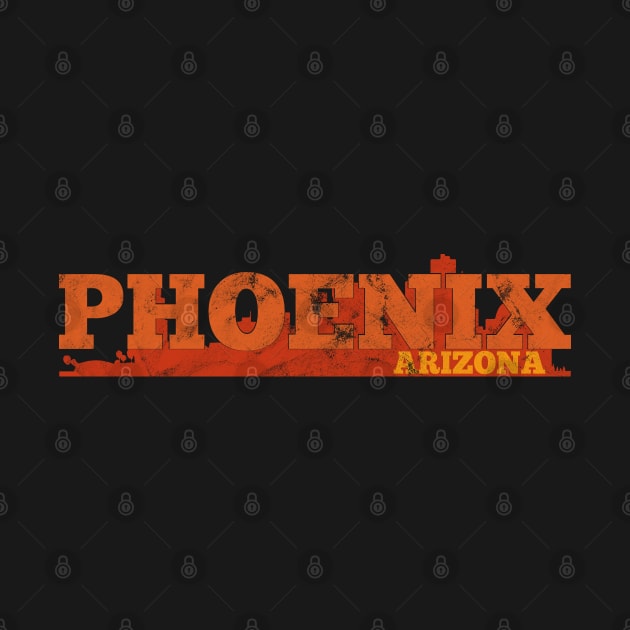 Phoenix City Skyline, Phoenix Arizona by Jas-Kei Designs